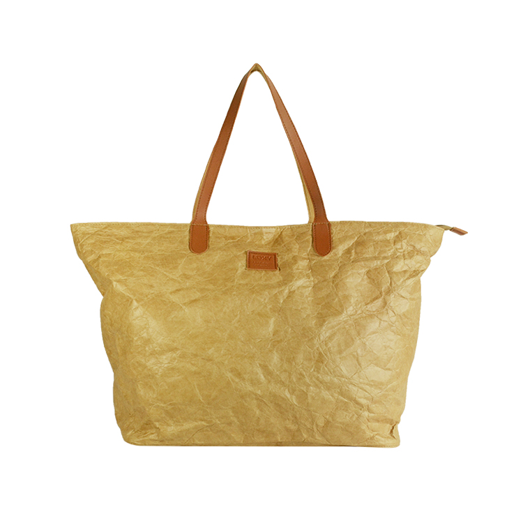 定做水洗牛皮杜邦紙單肩包日式簡(jiǎn)約 創(chuàng)意豎款手提包